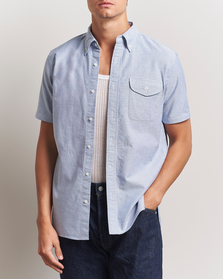 Herren | Hemden | BEAMS PLUS | Short Sleeve Oxford Shirt Light Blue
