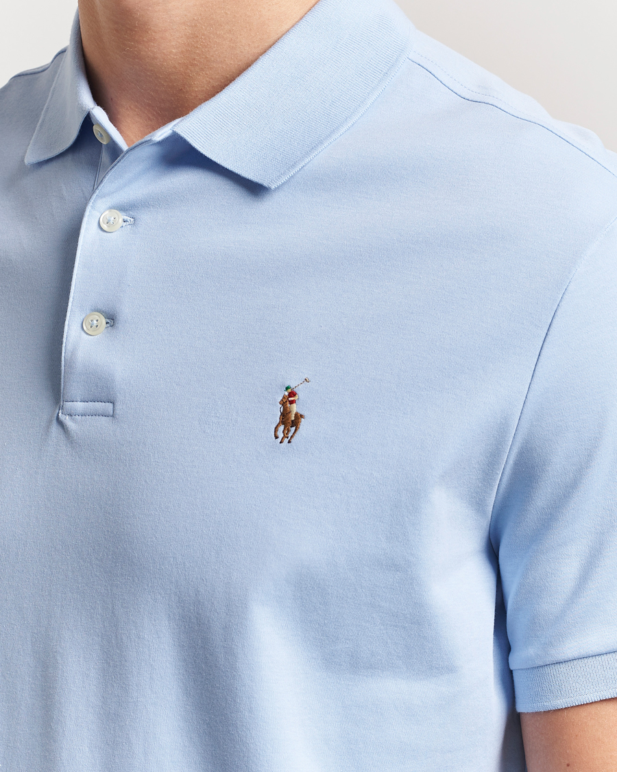 Herren | Poloshirts | Polo Ralph Lauren | Custom Slim Fit Cotton Polo Office Blue