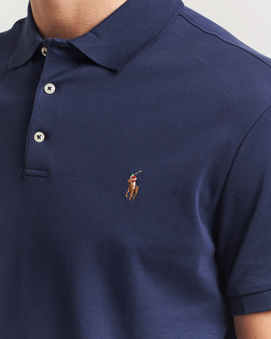 Herren | Poloshirts | Polo Ralph Lauren | Custom Slim Fit Cotton Polo Refined Navy