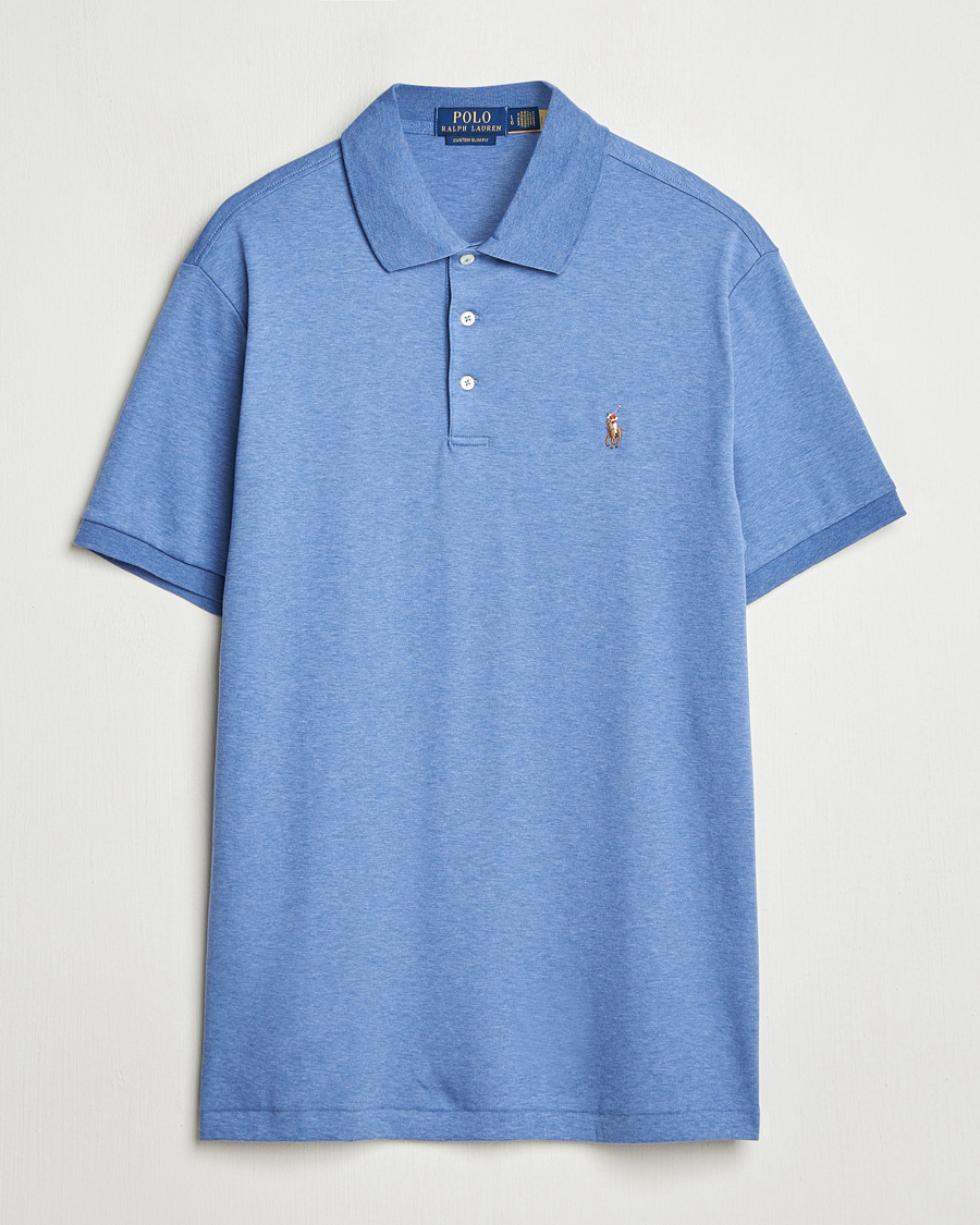 Herren | Poloshirts | Polo Ralph Lauren | Custom Slim Fit Cotton Polo Faded Royal