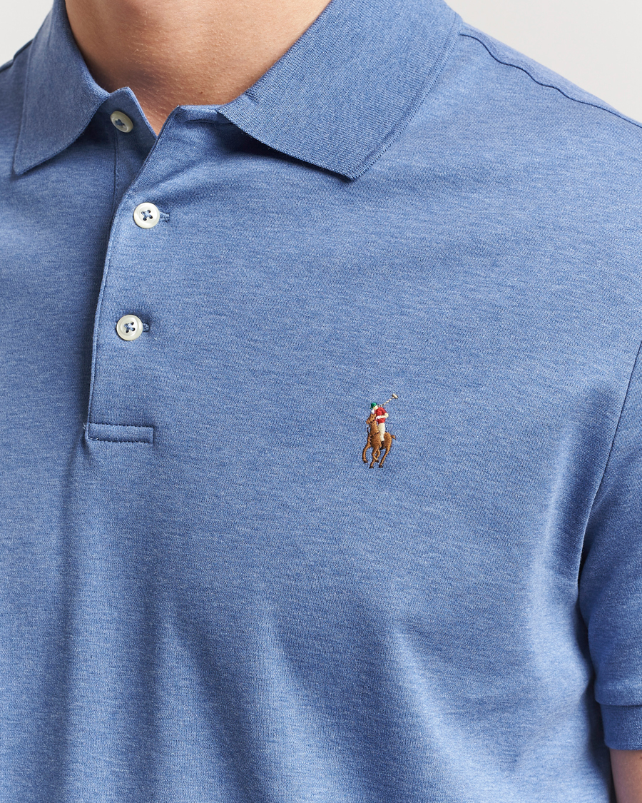 Herren | Poloshirts | Polo Ralph Lauren | Custom Slim Fit Cotton Polo Faded Royal