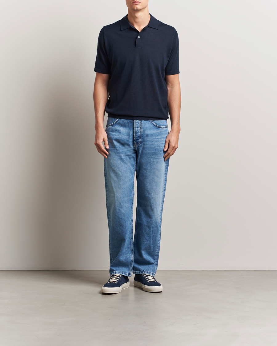 Herren | Poloshirts | Samsøe Samsøe | Sarown Knitted Polo Salute Navy
