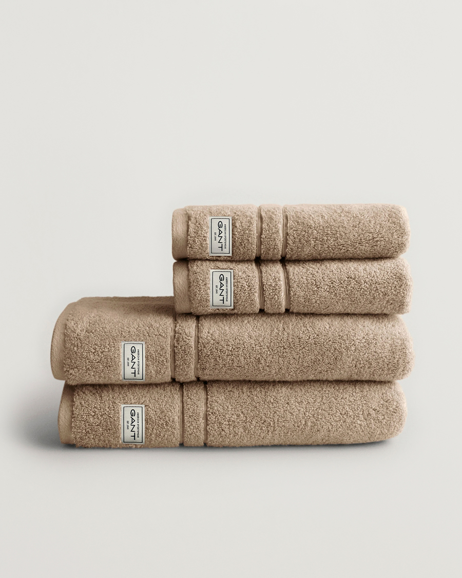 Herren | GANT 4-Pack Premium Towel Silver Sand | GANT | 4-Pack Premium Towel Silver Sand