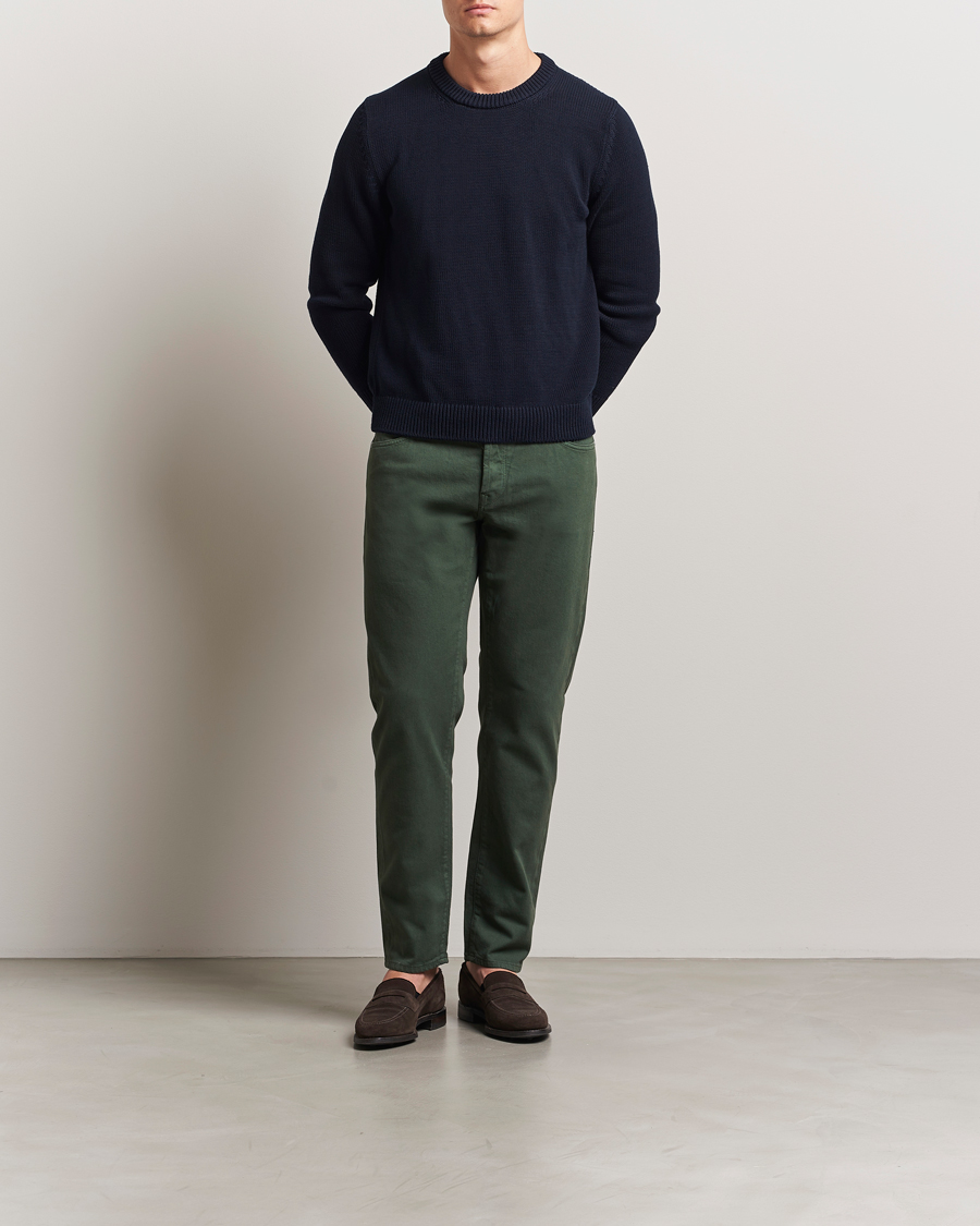 Herren | Hosen | Incotex | 5-Pocket Cotton Stretch Pants Dark Green