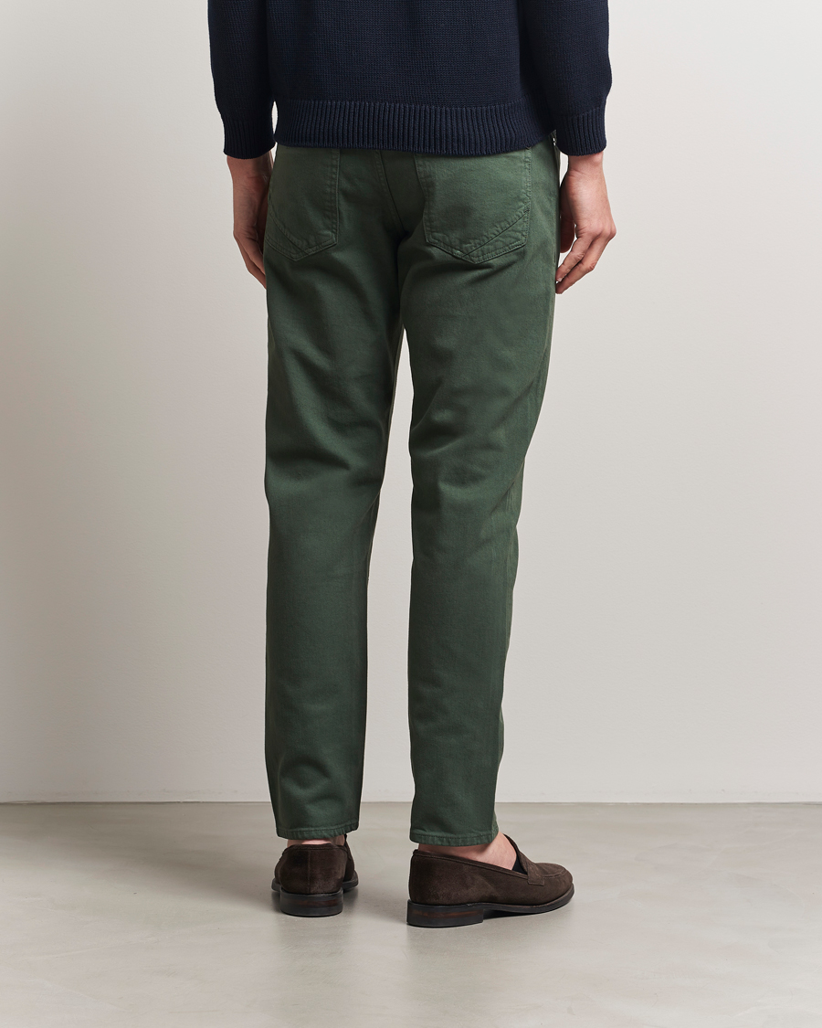 Herren | Hosen | Incotex | 5-Pocket Cotton Stretch Pants Dark Green