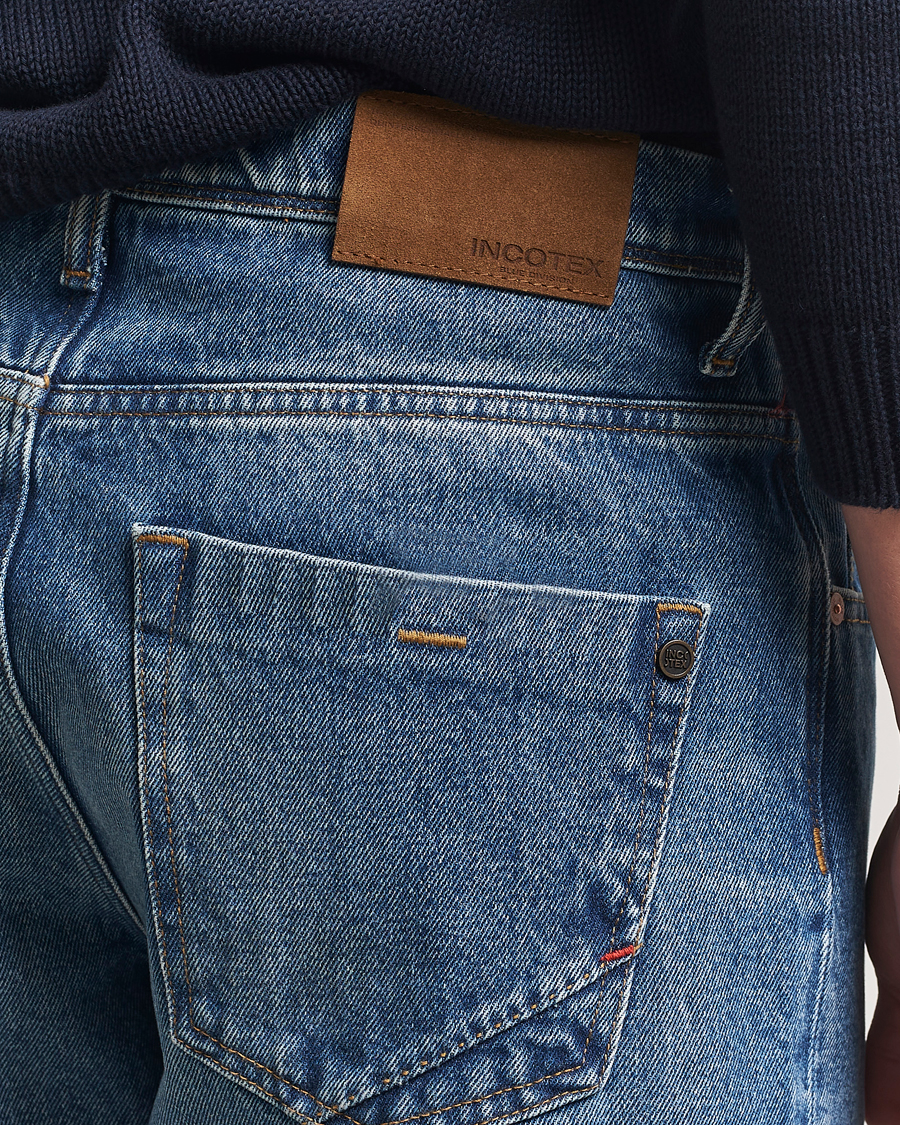 Herren | Jeans | Incotex | 5-Pocket Stretch Denim Light Wash