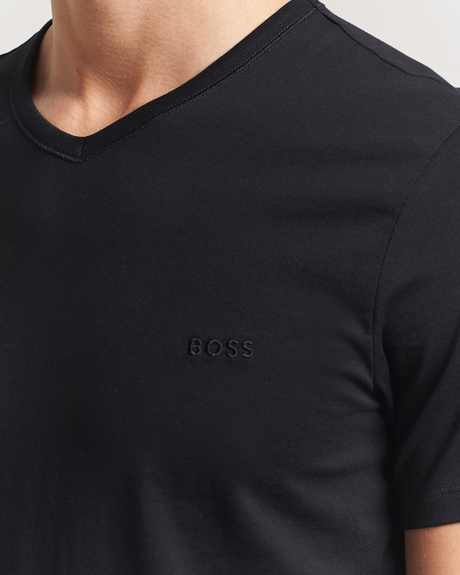 Herren | T-Shirts | BOSS BLACK | 3-Pack V-Neck T-Shirt Black