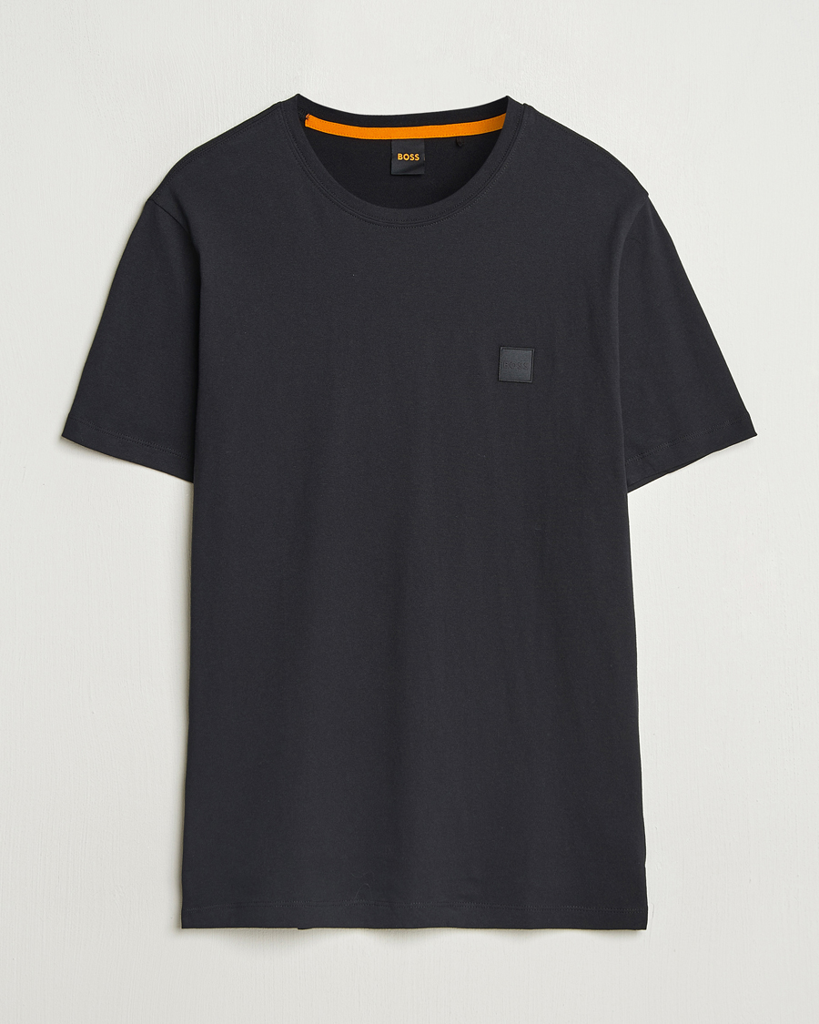 Herren | T-Shirts | BOSS ORANGE | Tales Logo Crew Neck T-Shirt Black