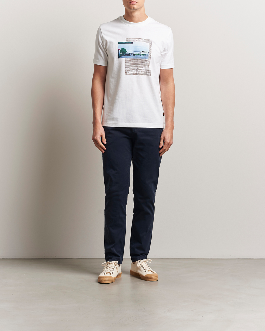 Herren | Hosen | BOSS ORANGE | Tapered Fit Cotton Chinos Dark Blue