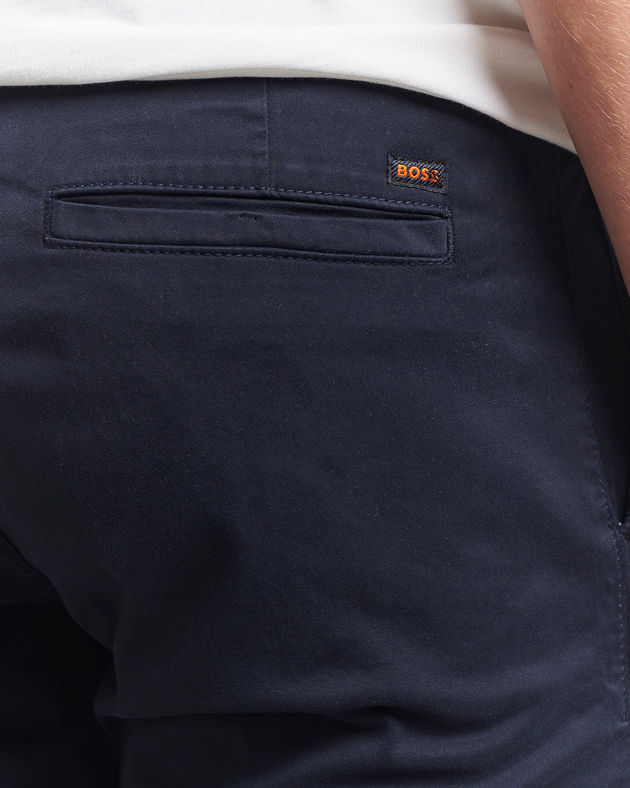 Herren | Hosen | BOSS ORANGE | Tapered Fit Cotton Chinos Dark Blue