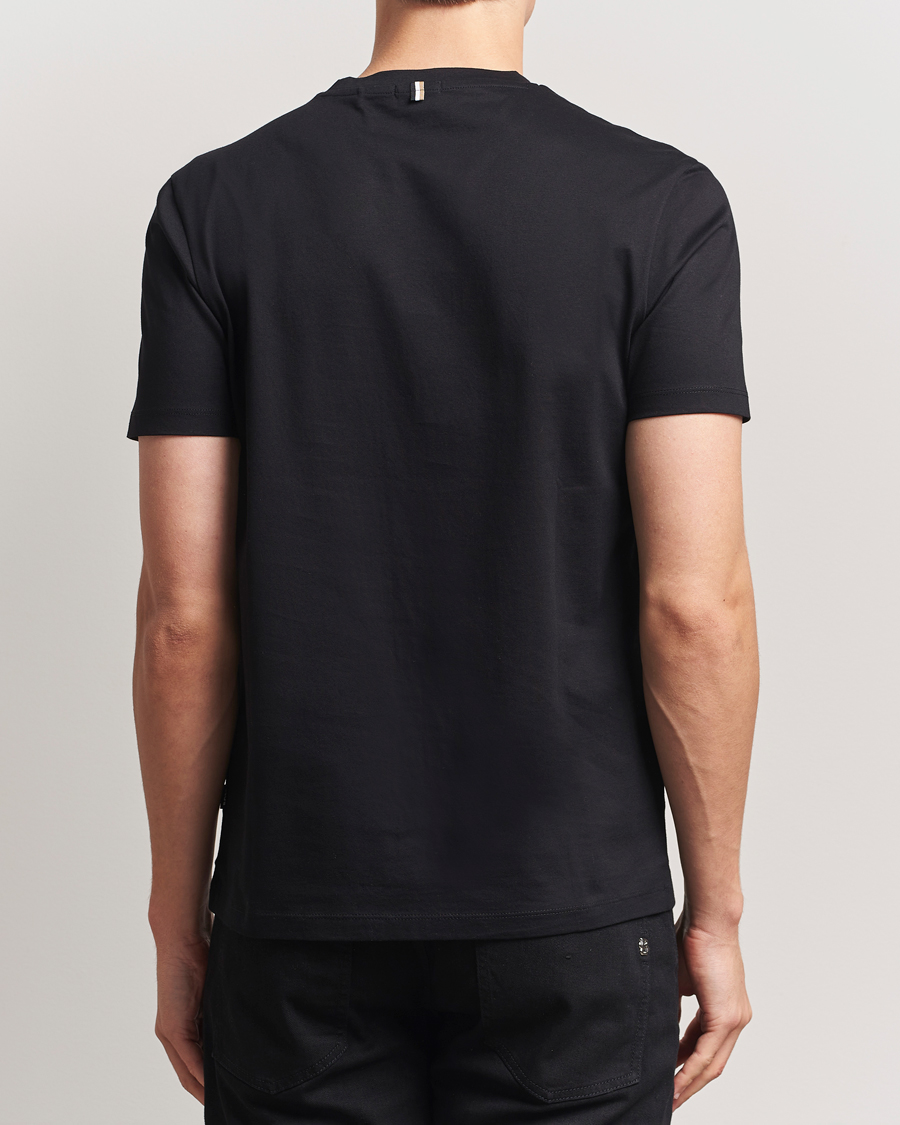 Herren | T-Shirts | BOSS BLACK | Tessler Mercerized Crew Neck T-Shirt Black