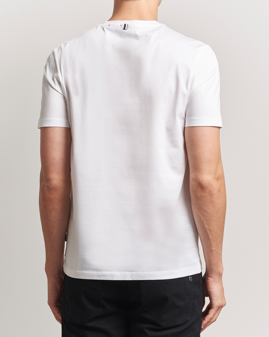Herren | T-Shirts | BOSS BLACK | Tessler Mercerized Crew Neck T-Shirt White