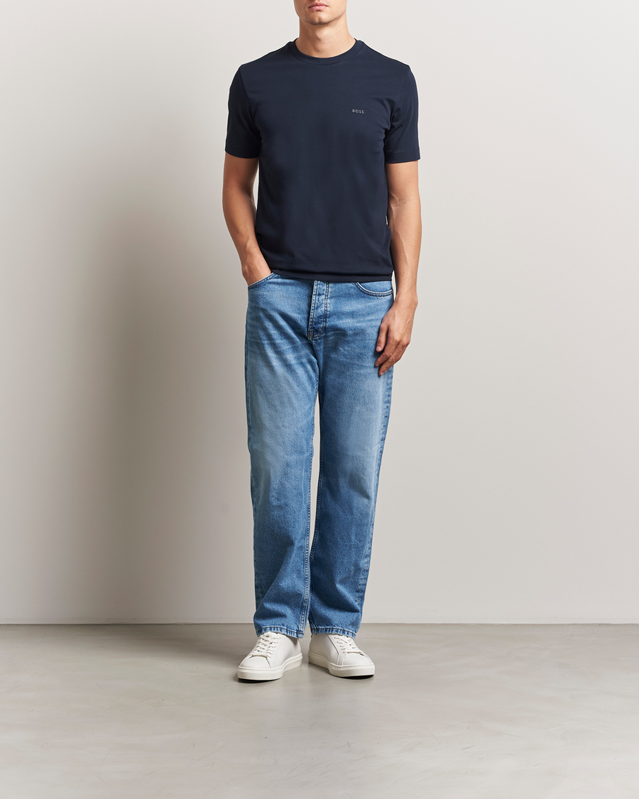 Herren | T-Shirts | BOSS BLACK | Thompson Crew Neck T-Shirt Dark Blue