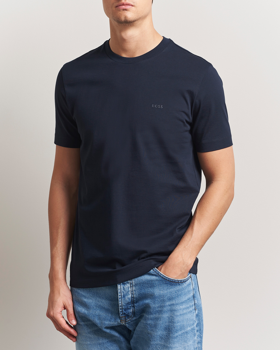 Herren | T-Shirts | BOSS BLACK | Thompson Crew Neck T-Shirt Dark Blue