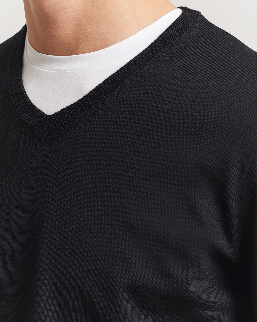Herren | Pullover | BOSS BLACK | Melba Wool V-Neck Pullover Black