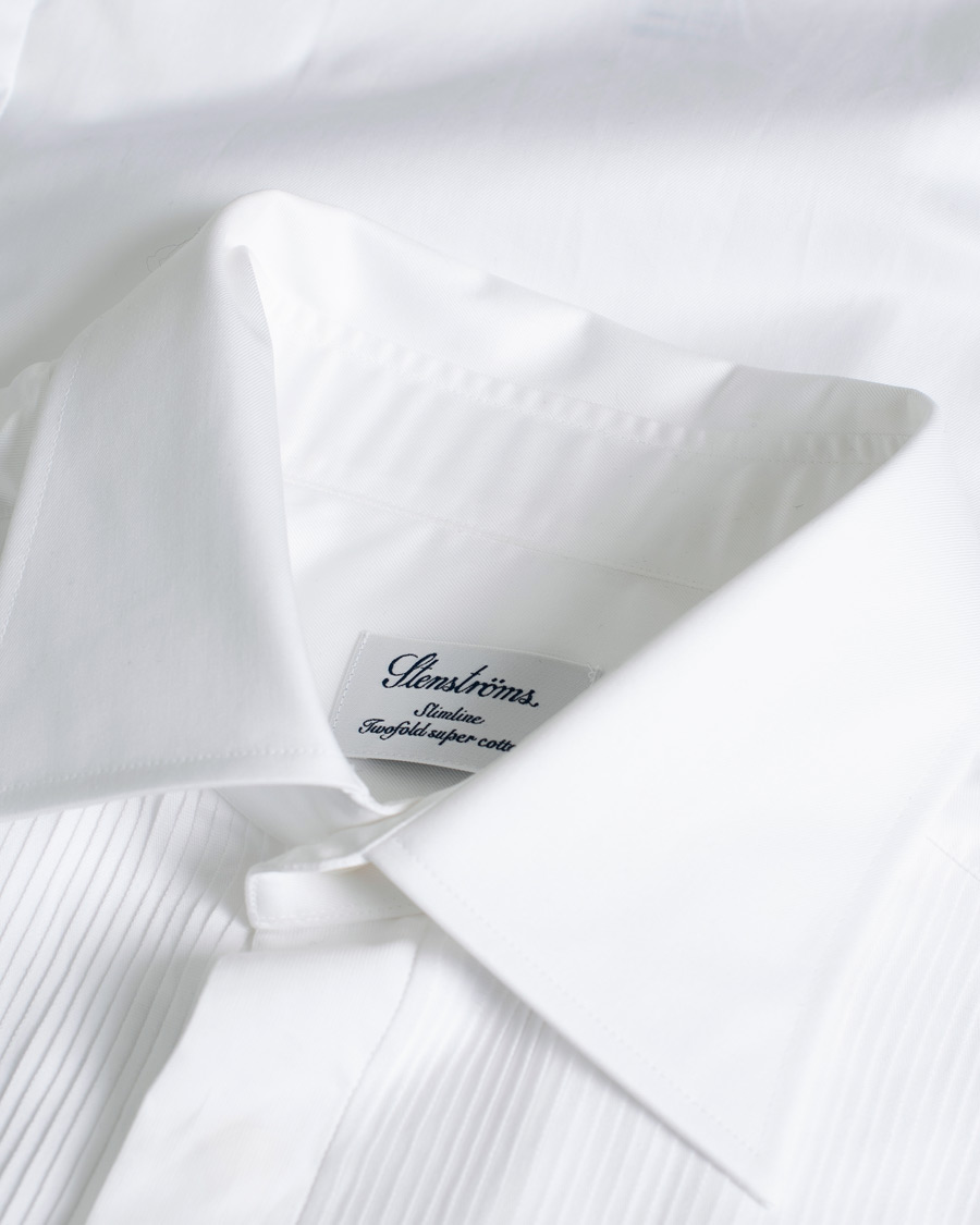 Herren | Stenströms Slimline Smoking Shirt White | Pre-owned | Stenströms Slimline Smoking Shirt White