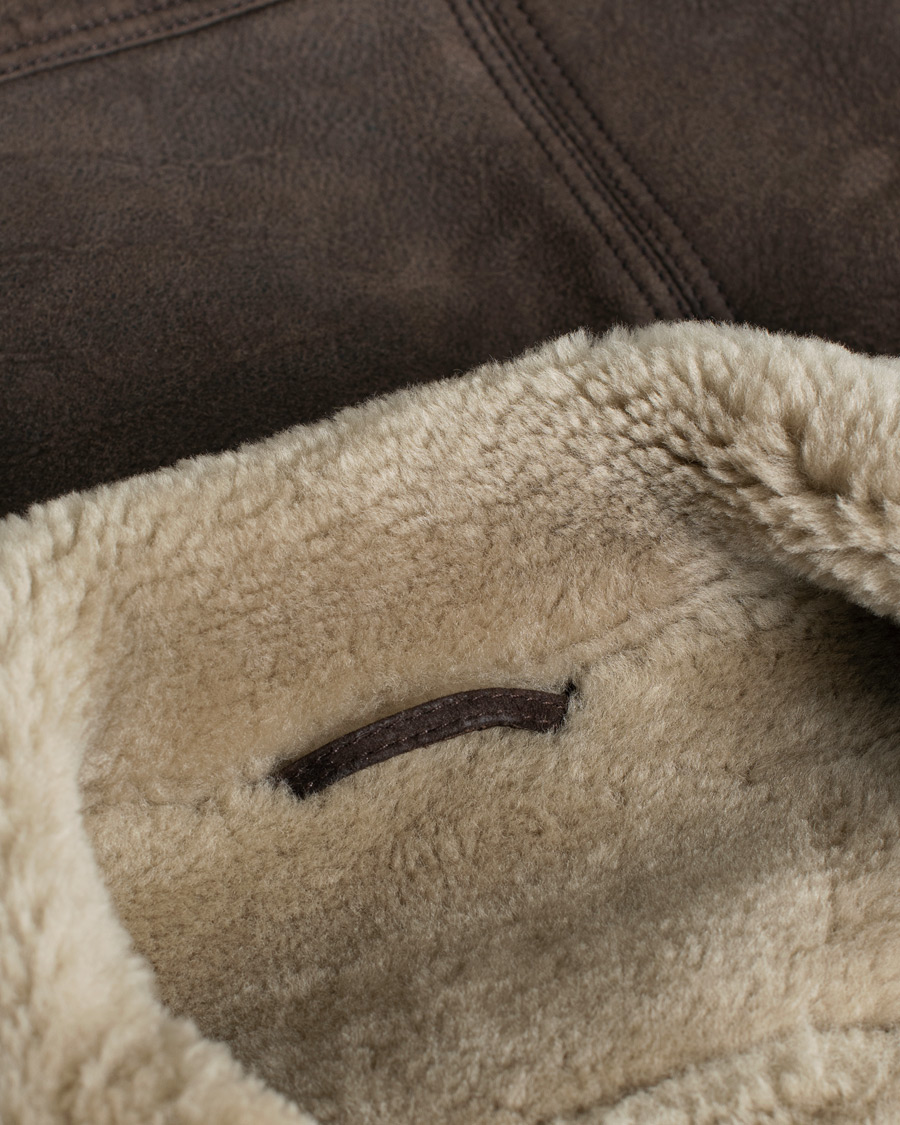 Herren | J.Lindeberg Redster Mud Shearling Suede Jacket Mud Brown | Pre-owned | J.Lindeberg Redster Mud Shearling Suede Jacket Mud Brown