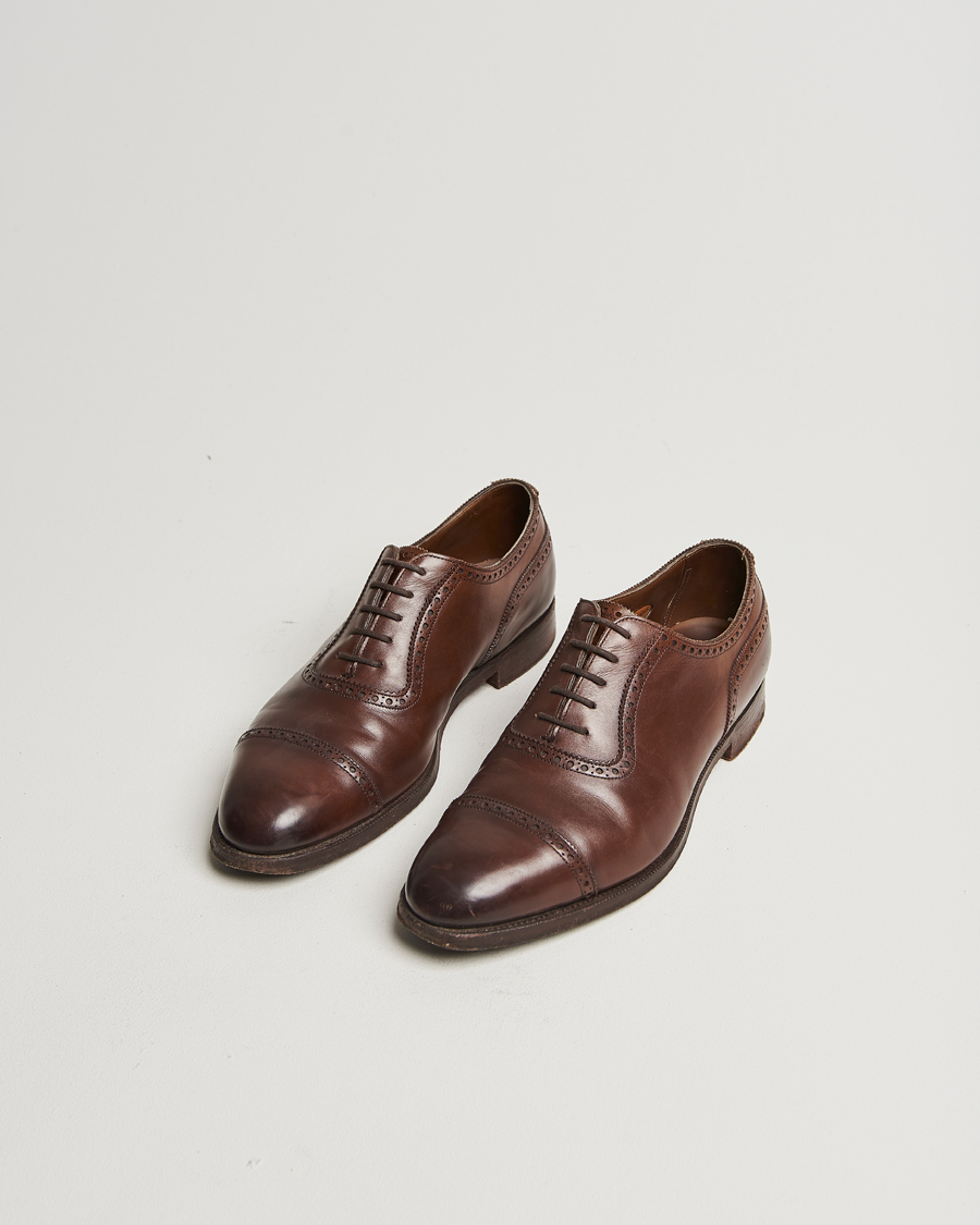 Herren | Pre-owned Schuhe | Pre-owned | Edward Green Canterbury Brouge Dark Oak Calf UK10 - EU44,5