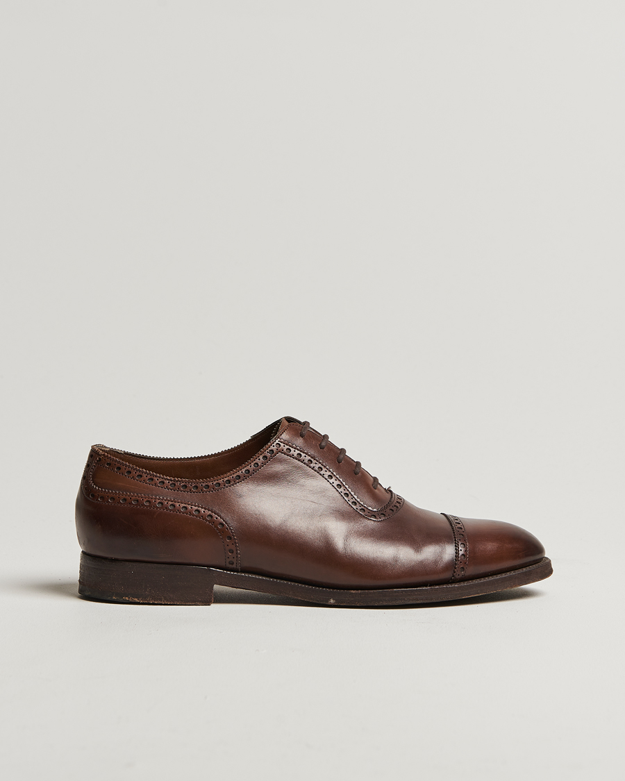 Herren | Pre-owned Schuhe | Pre-owned | Edward Green Canterbury Brouge Dark Oak Calf UK10 - EU44,5