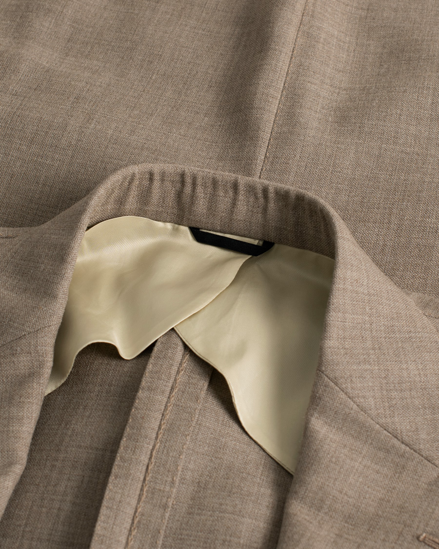 Herren | Berg&Berg Dan Wool Suit Taupe Melange 50 | Pre-owned | Berg&Berg Dan Wool Suit Taupe Melange 50