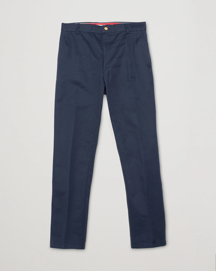 Herren | Pre-owned Hosen | Pre-owned | Thom Browne Unconstructed Cotton Twill Chinos Navy