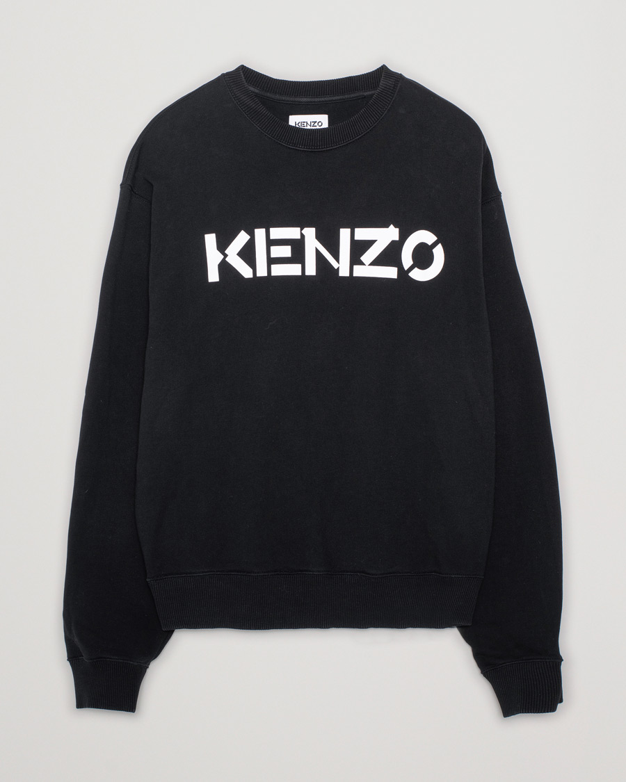 Herren | Pullover | Pre-owned | KENZO Logo Crew Neck Sweatshirt Black