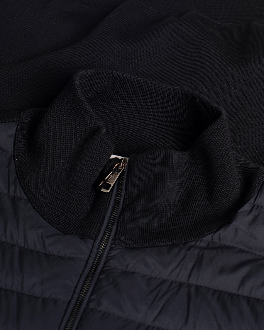 Herren | Pullover | Pre-owned | Moncler Cardigan Down Hybrid Navy