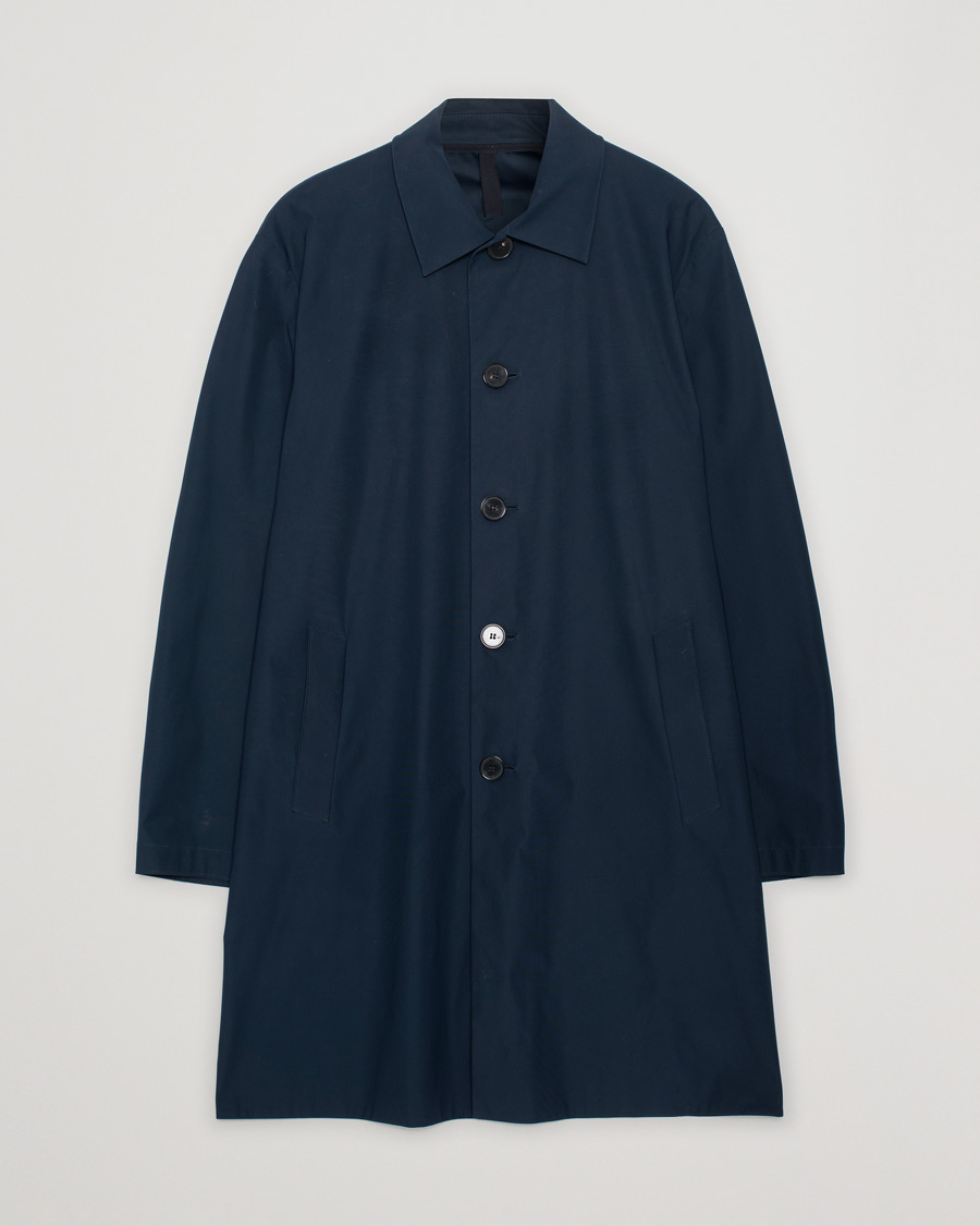 Herren | Jacken | Pre-owned | Harris Wharf London Light Technic Mac Coat Dark Blue