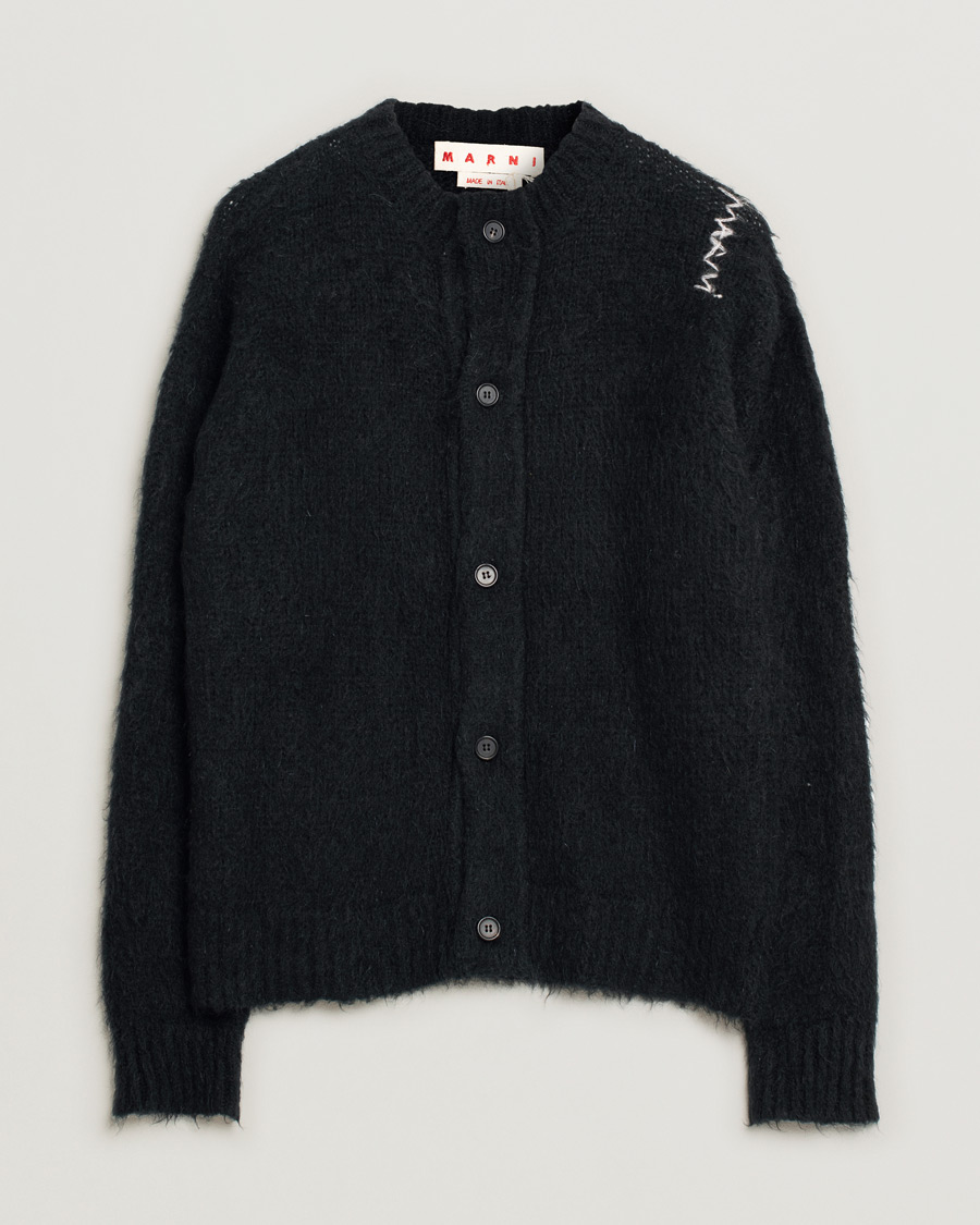 Herren | Marni Fuzzy Wuzzy Cardigan Black 48 | Pre-owned | Marni Fuzzy Wuzzy Cardigan Black 48