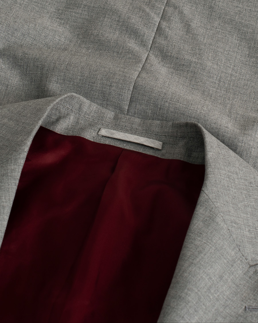 Herren | Pre-owned Sakkos | Pre-owned | Brunello Cucinelli Peak Lapel Wool Blazer Light Grey