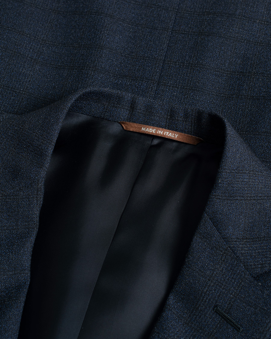 Herren | Pre-owned Sakkos | Pre-owned | Canali Checked Wool Blazer Navy 50