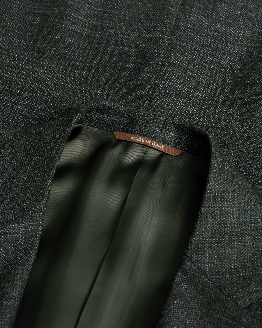 Herren | Sakkos | Pre-owned | Canali Silk/Cashmere Blazer Green Melange 50
