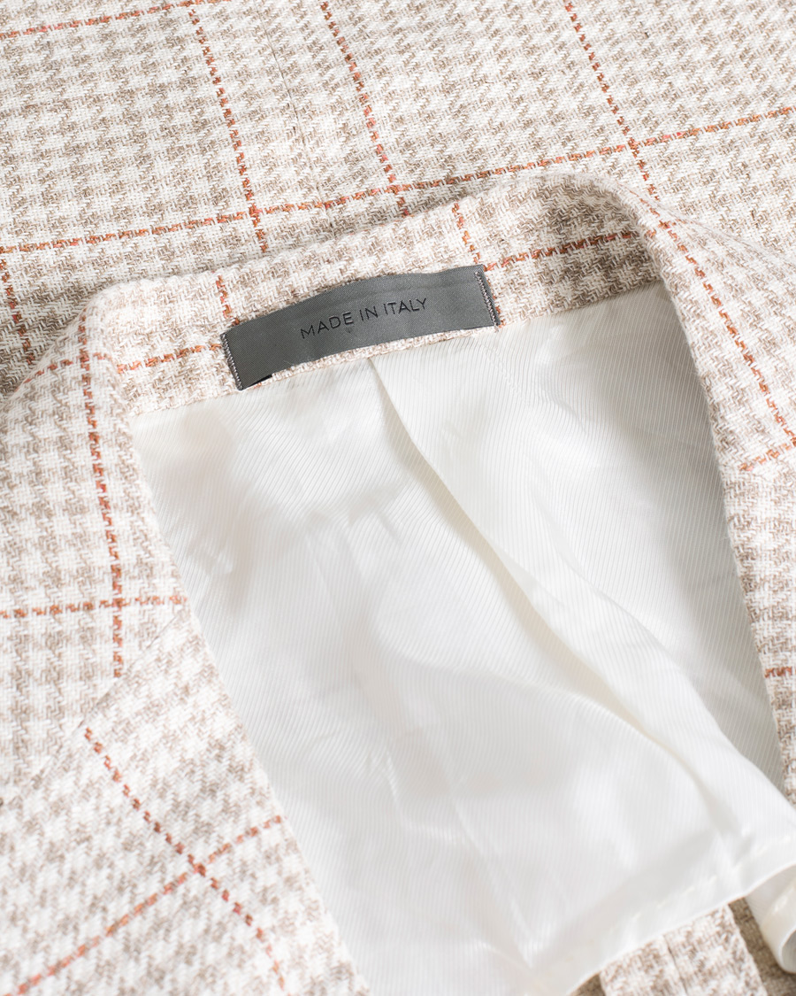 Herren | Corneliani Unconstructed Wool/Linen Blazer Beige 50 | Pre-owned | Corneliani Unconstructed Wool/Linen Blazer Beige 50