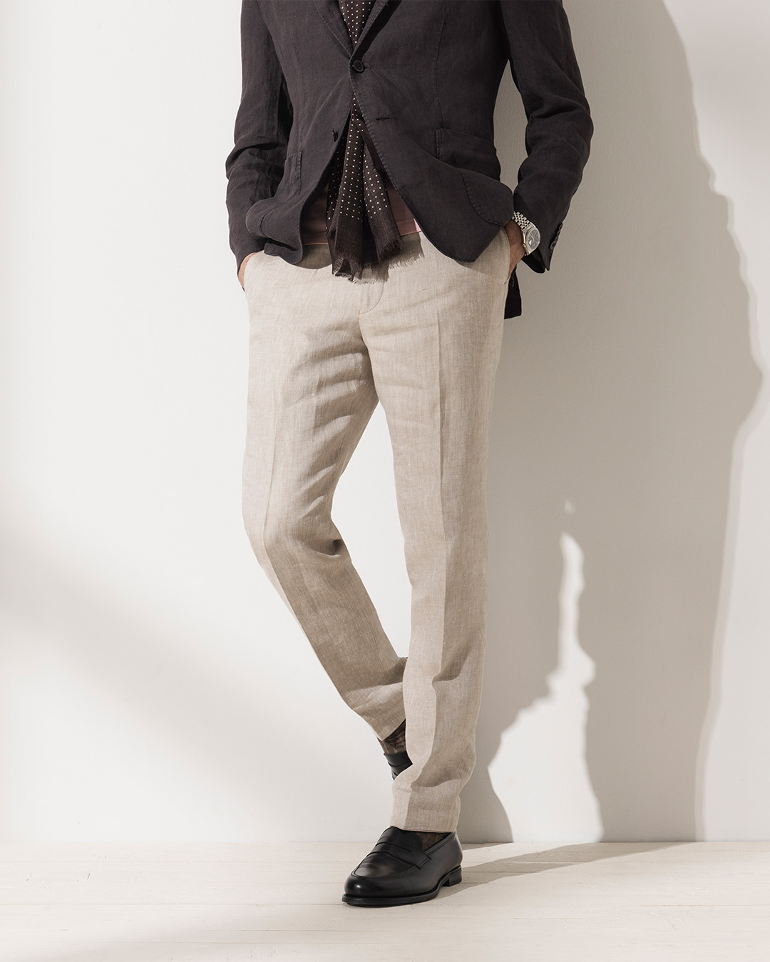 brun kavaj med scarf